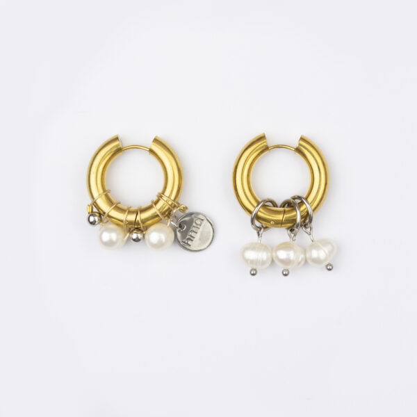 Boucles d'oreilles upcyclées et perles de seconde main